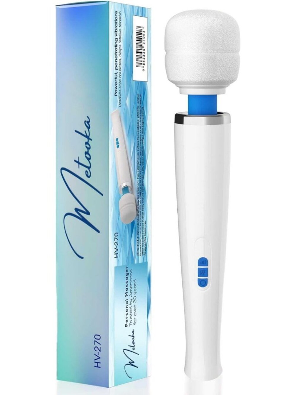 Rechargeable Handheld Massager - 8 Speeds & 20 Patterns for Sore Muscles Relief